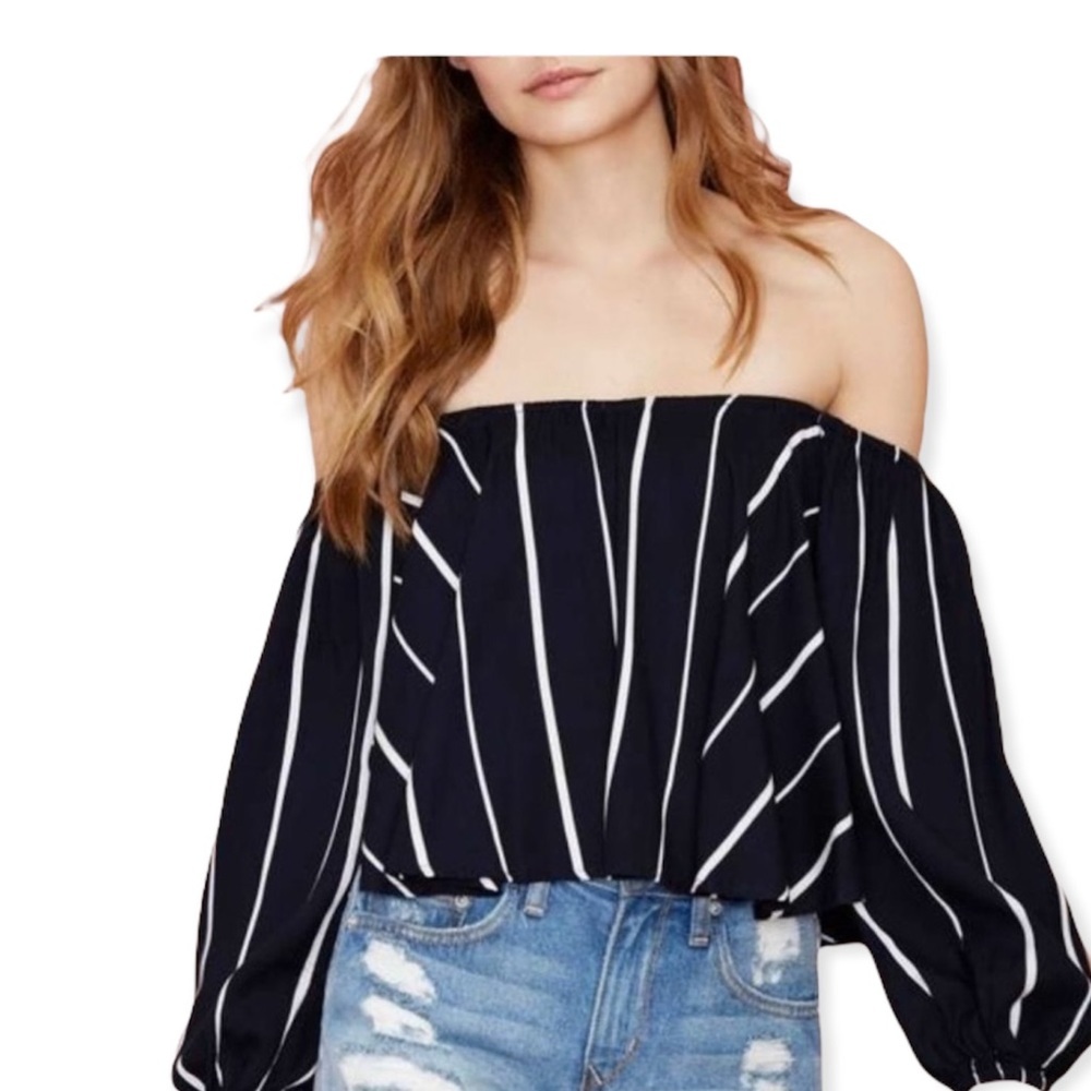 Faithfull The Brand Stripe Over The Shoulder Top